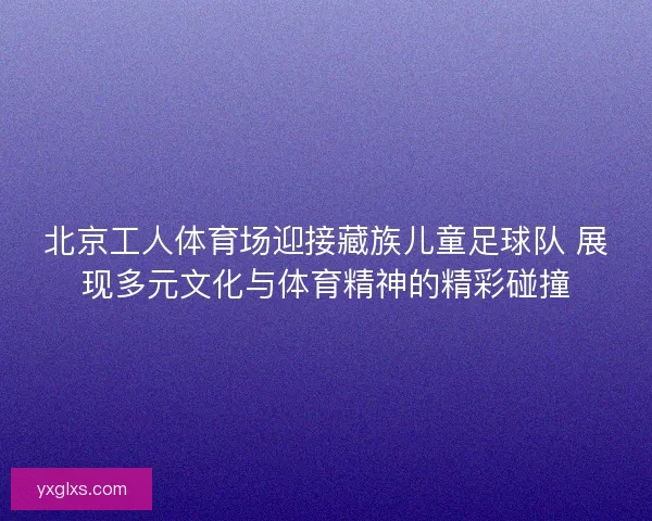 北京工人体育场迎接藏族儿童足球队 展现多元文化与体育精神的精彩碰撞 北京工人体育场迎接藏族儿童足球队 展现多元文化与体育精神的精彩碰撞